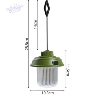 LATARKA LAMPA CAMPING USB 3 RODZAJE ŚWIATŁA REDCLIFFS KHAKY