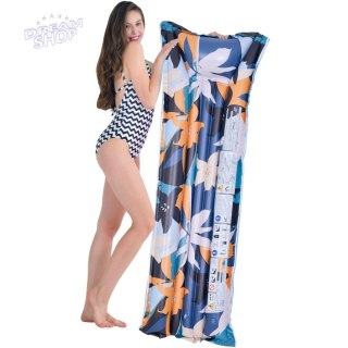 MATERAC DMUCHANY KWIATY 174x59x18CM 33258 NIEBIESKI