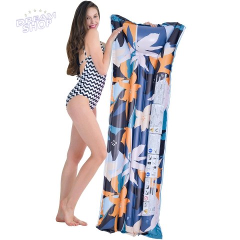 MATERAC DMUCHANY KWIATY 174x59x18CM 33258 NIEBIESKI MATERAC DMUCHANY KWIATY 174x59x18CM 33258 NIEBIESKI