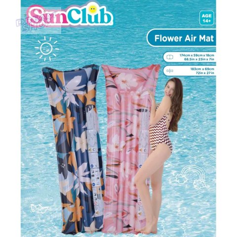 MATERAC DMUCHANY KWIATY 174x59x18CM 33258 NIEBIESKI MATERAC DMUCHANY KWIATY 174x59x18CM 33258 NIEBIESKI