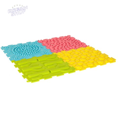 Mata sensoryczna puzzle montessori do masażu stóp 8 elementów pastelowe Mata sensoryczna puzzle montessori do masażu stóp 8 elementów pastelowe