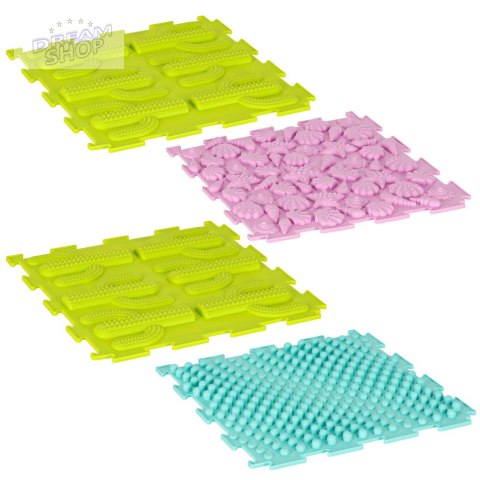 Mata sensoryczna puzzle montessori do masażu stóp 8 elementów pastelowe Mata sensoryczna puzzle montessori do masażu stóp 8 elementów pastelowe