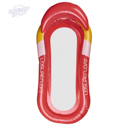 Materac dmuchany plażowy hamak wodny leżak fotel krzesło do pływania basenu czerwony Materac dmuchany plażowy hamak wodny leżak fotel krzesło do pływania basenu czerwony