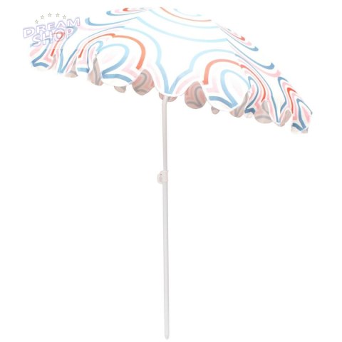 PARASOL PLAŻOWO OGRODOWY 160CM PASEK NIEBIESKO RÓŻOWY PARASOL PLAŻOWO OGRODOWY 160CM PASEK NIEBIESKO RÓŻOWY