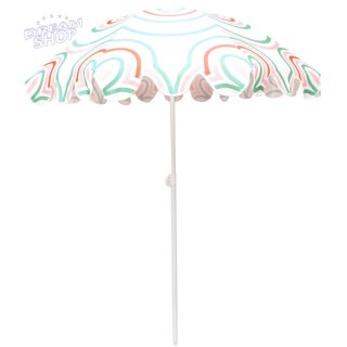 PARASOL PLAŻOWO OGRODOWY 160CM POMARAŃCZOWO ZIELONY