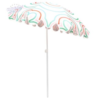 PARASOL PLAŻOWO OGRODOWY 160CM POMARAŃCZOWO ZIELONY