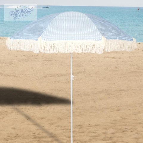 PARASOL PLAŻOWO OGRODOWY Z FRĘDZLAMI 174CM NIEBIESKI PARASOL PLAŻOWO OGRODOWY Z FRĘDZLAMI 174CM NIEBIESKI