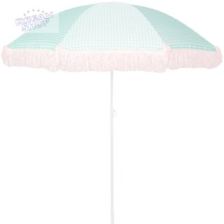 PARASOL PLAŻOWO OGRODOWY Z FRĘDZLAMI 174CM ZIELONY