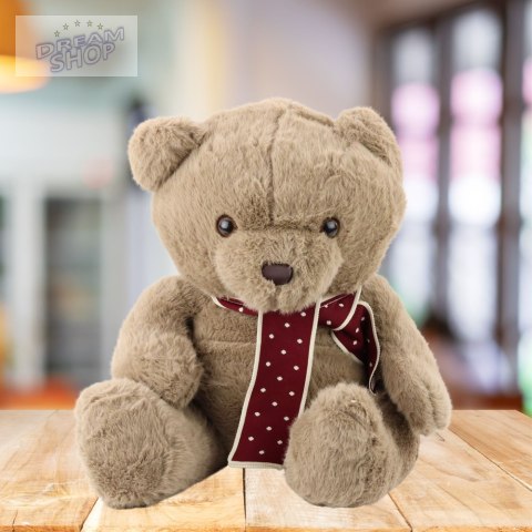 Pluszowa Maskotka Przytulanka Duży Miś Z Szalikiem Jasnobrązowy 45cm Pluszowa Maskotka Przytulanka Duży Miś Z Szalikiem Jasnobrązowy 45cm