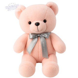 Pluszowa Maskotka Przytulanka Miś Z Kokardą Happy Every Day Różowy 55cm