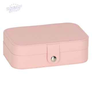 Szkatułka pudełko na biżuterię organizer różowy