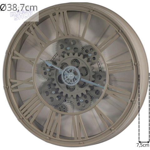 ZEGAR ŚCIENNY OBROTOWY MECHANIZM 38CM CAPPUCCINO ZEGAR ŚCIENNY OBROTOWY MECHANIZM 38CM CAPPUCCINO