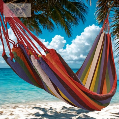HAMAK OGRODOWY 1 OSOBOWY 200x80CM Z POKROWCEM 1064000 HAMAK OGRODOWY 1 OSOBOWY 200x80CM Z POKROWCEM 1064000