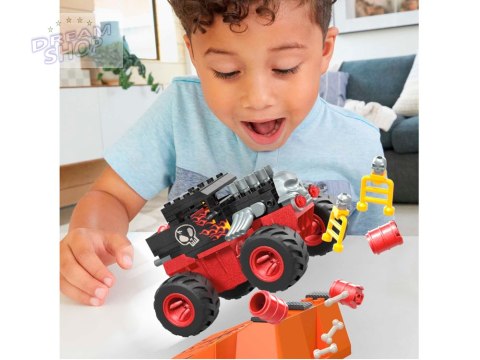 Hot Wheels Monster truck kaskaderskie klocki 151ele auto + rampa ZA5996 Hot Wheels Monster truck kaskaderskie klocki 151ele auto + rampa ZA5996