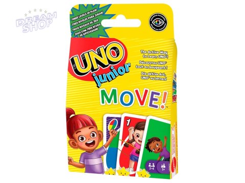 Karty do gry UNO Junior Move Gra karciana dla dzieci GR0776 Karty do gry UNO Junior Move Gra karciana dla dzieci GR0776