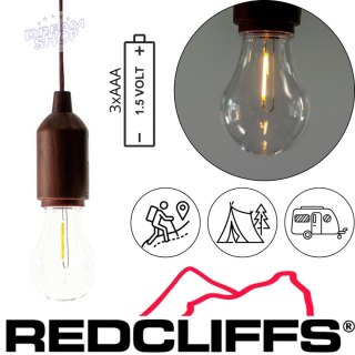 LAMPA ŻARÓWKA KEMPINGOWA TURYSTYCZNA NA BATERIE REDCLIFFS WZÓR 1