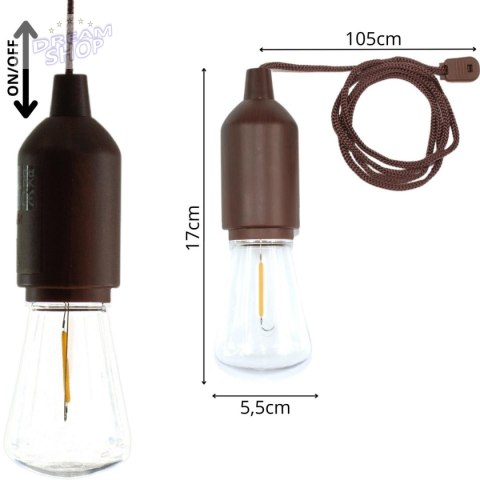 LAMPA ŻARÓWKA KEMPINGOWA TURYSTYCZNA NA BATERIE REDCLIFFS WZÓR 2