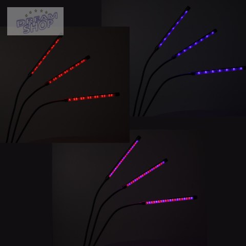 Lampa do roślin LED uprawy wzrostu panel 3 żarówki Lampa do roślin LED uprawy wzrostu panel 3 żarówki