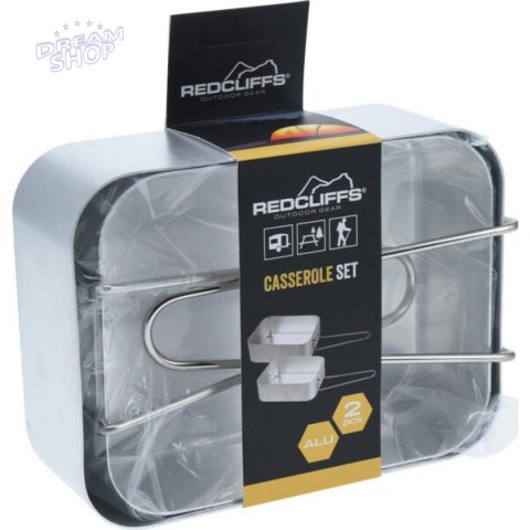 MENAŻKA MISKI TURYSTYCZNE DO ZAPIEKANIA CASSEROLE 2SZT. ALUMINIUM REDCLIFFS MENAŻKA MISKI TURYSTYCZNE DO ZAPIEKANIA CASSEROLE 2SZT. ALUMINIUM REDCLIFFS