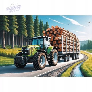 Puzzle Trefl 100 elementów Ciągnik leśny 16493