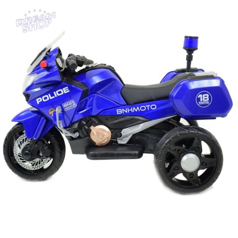 SZYBKI MOTOR POLICYJNY Z KOGUTEM, MIĘKKIE KOŁA, DŹWIĘKI, DWA SILNIKI, PILOT/NT5188