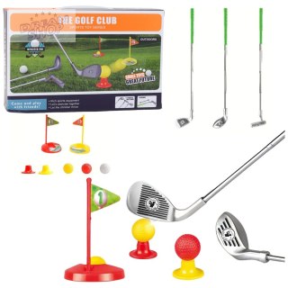 Zestaw Golfowy Dla Dzieci Kije Piłeczki Flagi Podstawki 48el