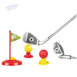 Zestaw Golfowy Dla Dzieci Kije Piłeczki Flagi Podstawki 48el