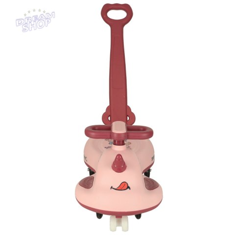 Jeździk grawitacyjny LED Swing FIX S1 skuter z rączką różowy max 65kg Jeździk grawitacyjny LED Swing FIX S1 skuter z rączką różowy max 65kg
