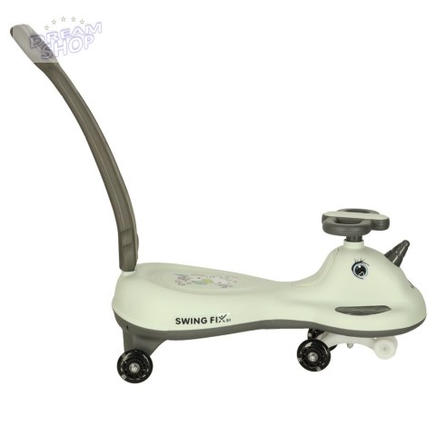 Jeździk grawitacyjny LED Swing FIX S1 skuter z rączką szary max 65kg Jeździk grawitacyjny LED Swing FIX S1 skuter z rączką szary max 65kg