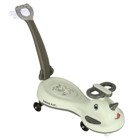 Jeździk grawitacyjny LED Swing FIX S1 skuter z rączką szary max 65kg Jeździk grawitacyjny LED Swing FIX S1 skuter z rączką szary max 65kg
