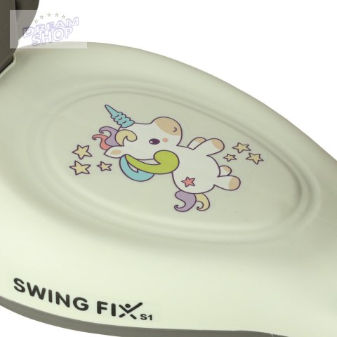 Jeździk grawitacyjny LED Swing FIX S1 skuter z rączką szary max 65kg Jeździk grawitacyjny LED Swing FIX S1 skuter z rączką szary max 65kg