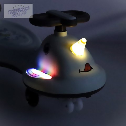 Jeździk grawitacyjny LED Swing FIX S1 skuter z rączką szary max 65kg Jeździk grawitacyjny LED Swing FIX S1 skuter z rączką szary max 65kg