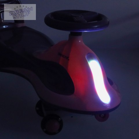 Jeździk grawitacyjny LED Swing FIX S2 skuter z rączką fioletowy max 100kg Jeździk grawitacyjny LED Swing FIX S2 skuter z rączką fioletowy max 100kg