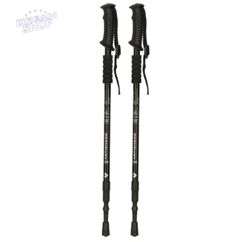 Kijki kije trekkingowe do nordic walking składane 2 sztuki czarne Kijki kije trekkingowe do nordic walking składane 2 sztuki czarne