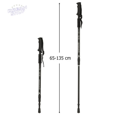 Kijki kije trekkingowe do nordic walking składane 2 sztuki czarne Kijki kije trekkingowe do nordic walking składane 2 sztuki czarne
