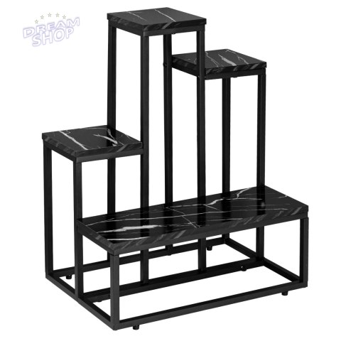 Kwietnik metalowy ANTIRES czarny marmur