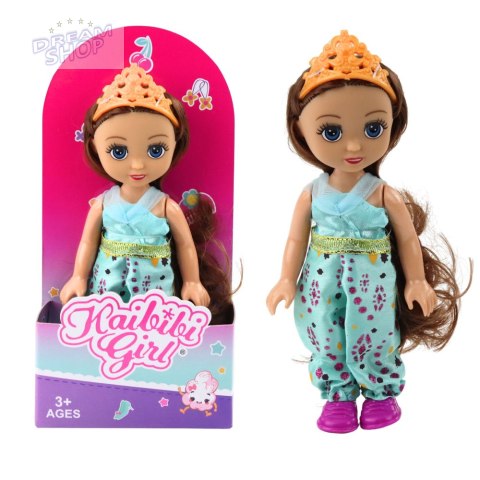 Mini Laleczka Księżniczka Korona Zdobiona Sukienka 17cm Mix Mini Laleczka Księżniczka Korona Zdobiona Sukienka 17cm Mix