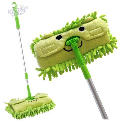 Mop Dla Dzieci Z Rączką Teleskopową Zwierzątko Zielony Mop Dla Dzieci Z Rączką Teleskopową Zwierzątko Zielony