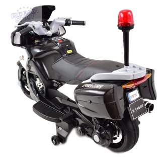 NAJWIĘKSZY SUPER SZYBKI MOTOR ŚCIGACZ POLICYJNY 118, MIĘKKIE KOŁA, MIĘKKIE SIEDZENIE, GAZ W RĄCZCE, HAMULEC /HZB118
