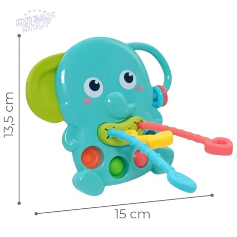 WOOPIE BABY Gryzak Sensoryczny Słonik Montessori 4w1