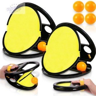 WOOPIE Catch Ball Gra Zręcznościowa Rzucaj Łap Dla Dwojga 2x Paletki+ 4 Piłki