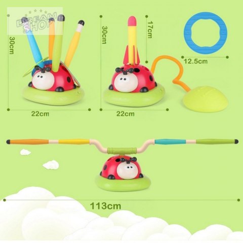 WOOPIE Gra Zręcznościowa 3w1 Wyrzutnia Rakiet Skakanka Rzut do Celu Biedronka