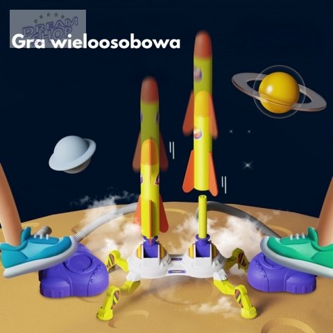 WOOPIE Podwójna Wyrzutnia Rakiet Piankowych 6 szt.