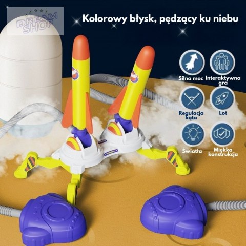 WOOPIE Podwójna Wyrzutnia Rakiet Piankowych 6 szt.