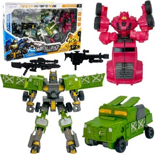 WOOPIE Roboty Transformujące Zestaw 4w1 Samochody Bojowe