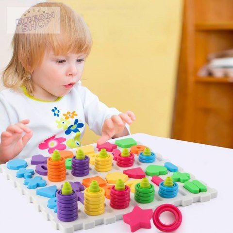 WOOPIE Układanka Montessori Sorter Trening Mózgu Literki Cyferki 139 el