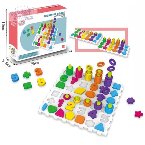 WOOPIE Układanka Montessori Sorter Trening Mózgu Literki Cyferki 139 el