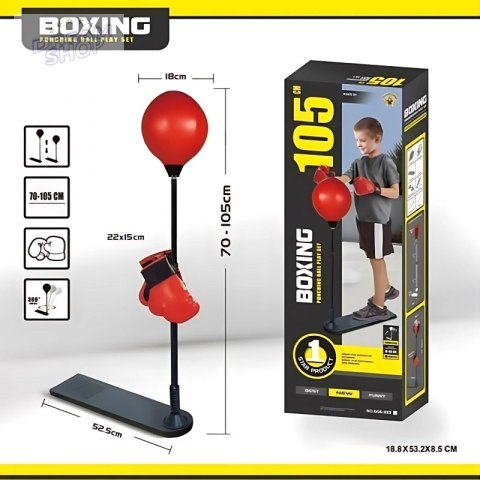 WOOPIE Zestaw Bokserski Stojąca Gruszka Regulowana 70-105 cm WOOPIE Zestaw Bokserski Stojąca Gruszka Regulowana 70-105 cm