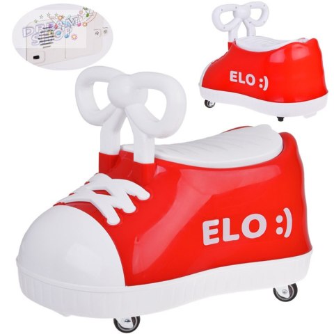 Czerwony TRAMPEK Elo :) - JEŹDZIK but Super-obrotowy + muzyka SP0813 Czerwony TRAMPEK Elo :) - JEŹDZIK but Super-obrotowy + muzyka SP0813