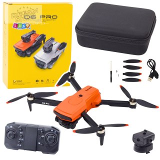 Dron D6 PRO Podwójna Kamera HD Światła LED Pomarańczowy